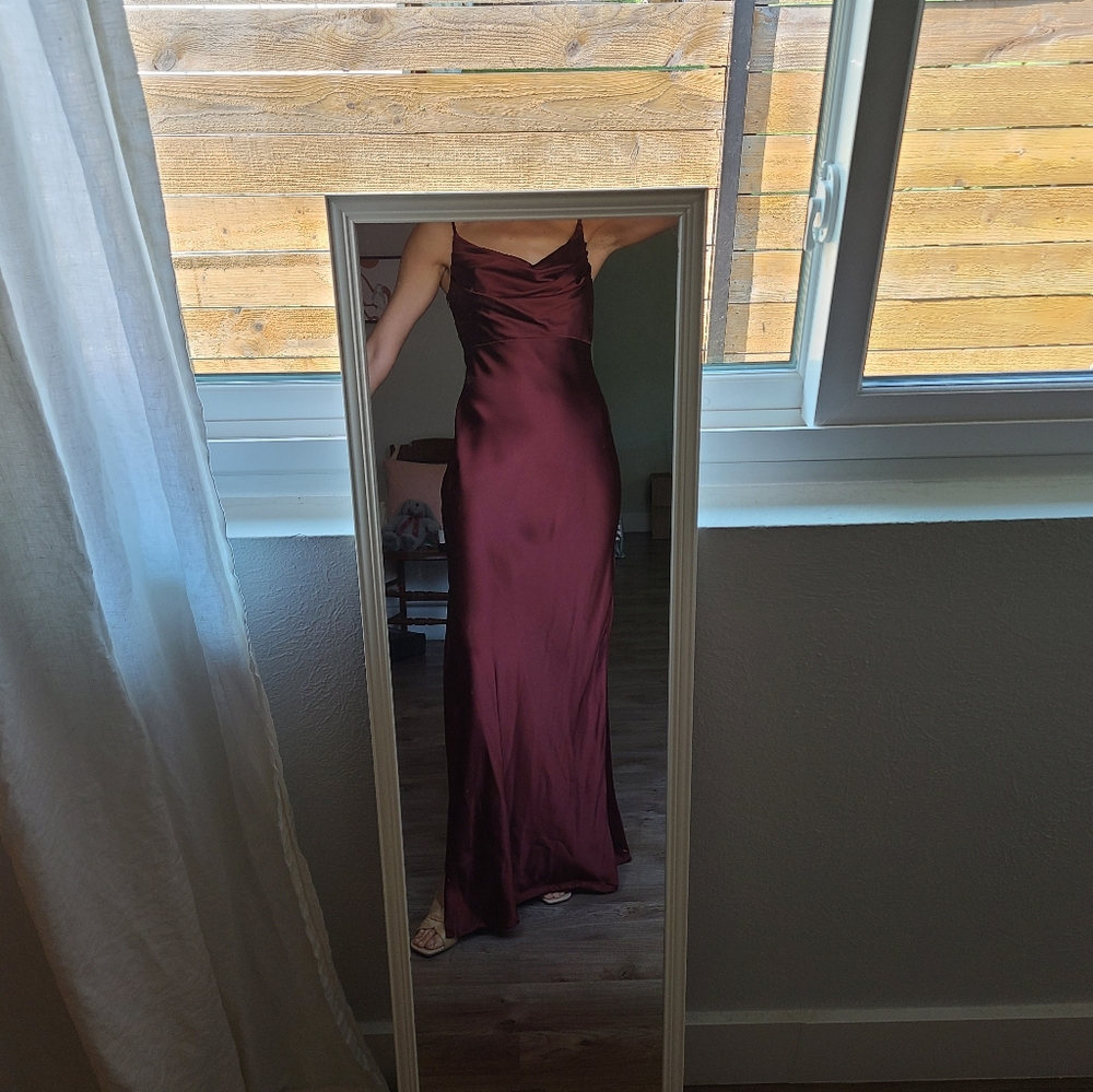 Revelry Red Spaghetti Strap Sleeveless Maxi Gown